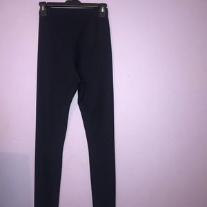 High waisted ribbed blue pant